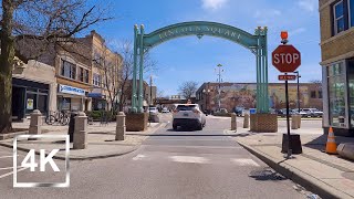 4K Driving in Chicago's Lincoln Square Neighborhood on a Sunny Day - USA - 2022