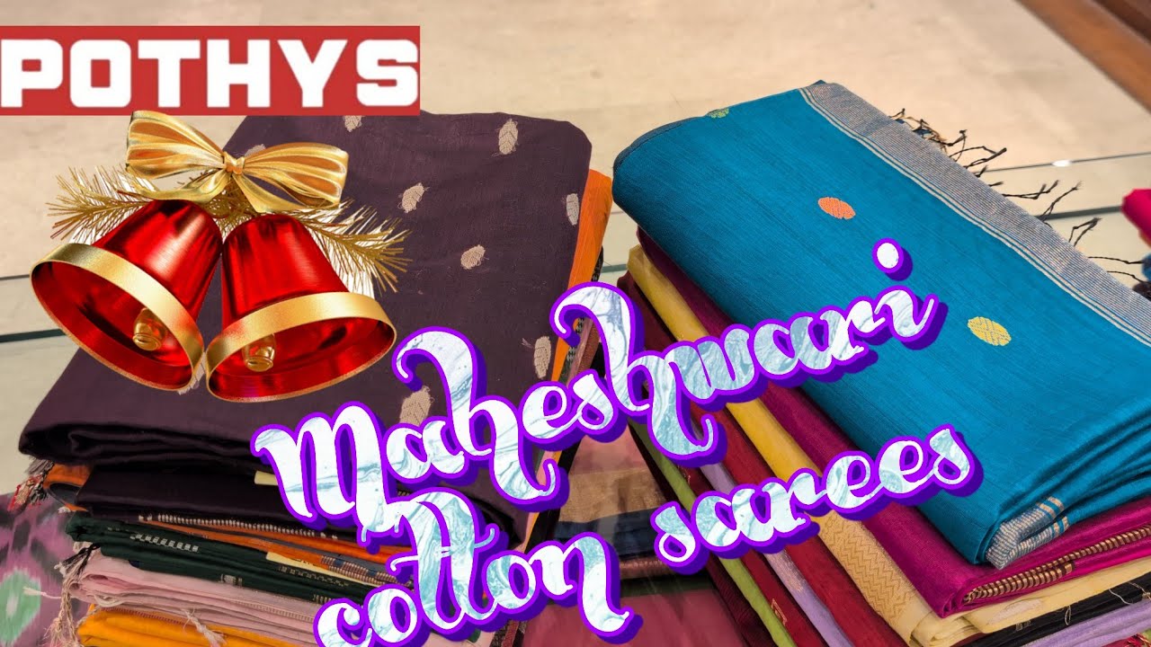 Pothys 💥Exclusive Maheshwari cotton saree collection ❤️