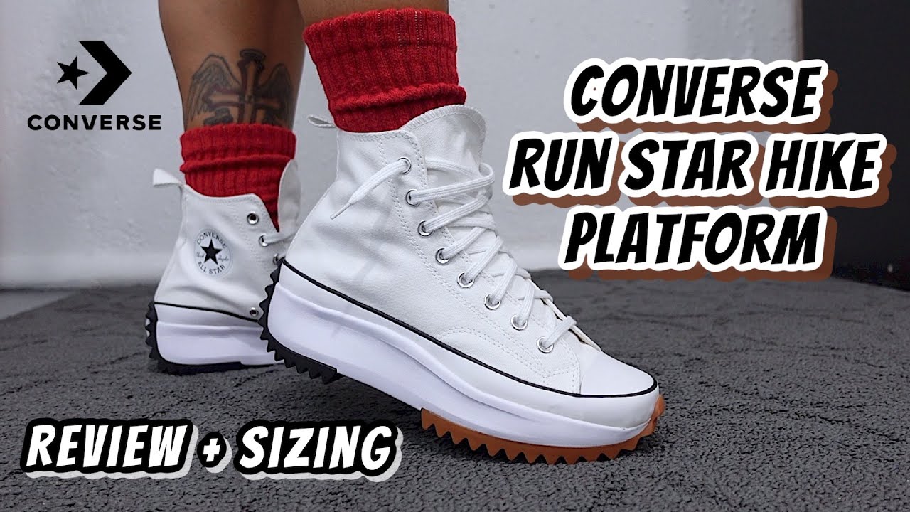 CONVERSE RUN STAR HIKE PLATFORM HIGH REVIEW + ON FEET | IMPORTANT SIZING INFORMATION! - YouTube