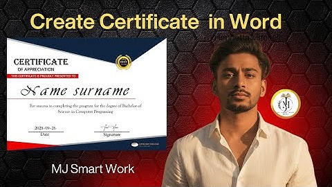 Design a Beautiful Award Certificate in Word | Complete Walkthrough #certificatedesign #msword 