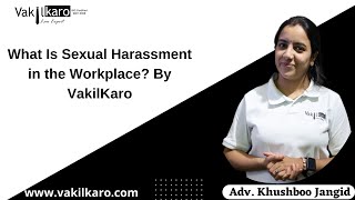 What Is Sexual Harassment in the Workplace By vakilkaro viral youtube viralvideo video