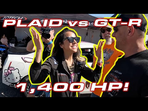 SHE HUSLTLED ME * 1,400 HP Nissan GT-R vs Tesla Model S Plaid Drag Race