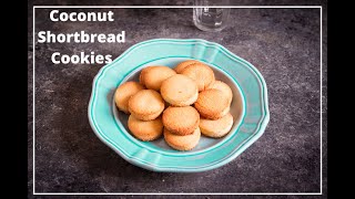 Coconut Shortbread Cookie Recipe | Gluten free Coconut Flour Cookies