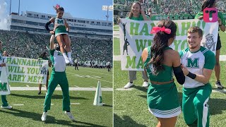 Cheerleader Surprised With Marriage Proposal