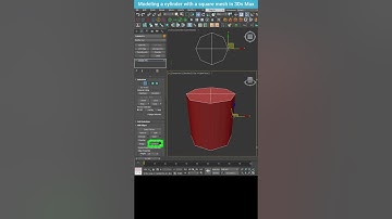 Modeling a Cylinder with Perfect Quad Topology for TurboSmooth in 3ds Max #shorts #3dsmax #modeling