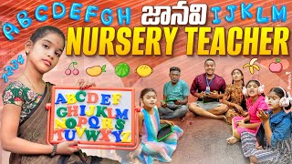 Janavi nursery teacher || learning alphabets|| janavi videos