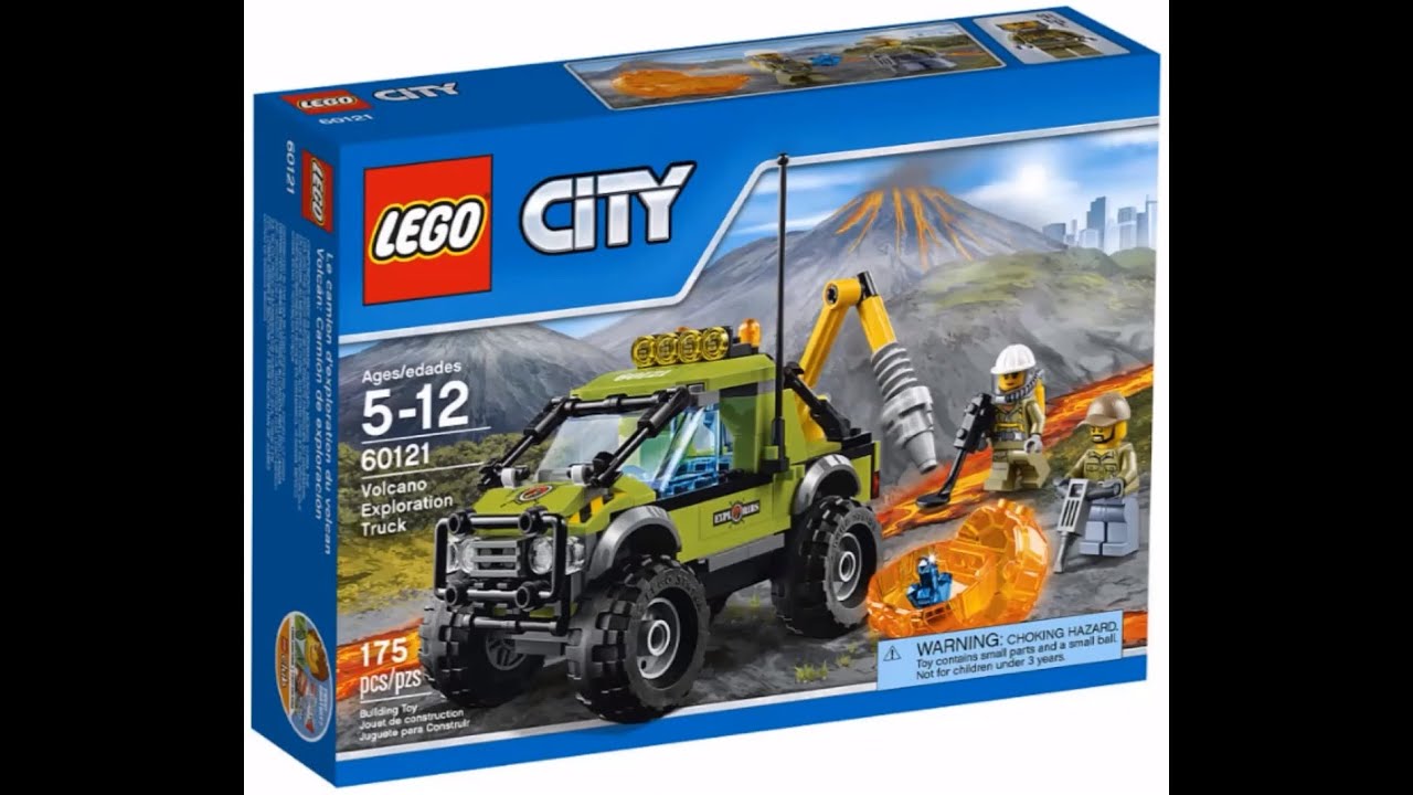 Lego City 60121 Volcano Eploration Truck   Lego Stop Motion Review
