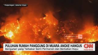 Puluhan Rumah Panggung di Muara Angke Hangus Terbakar