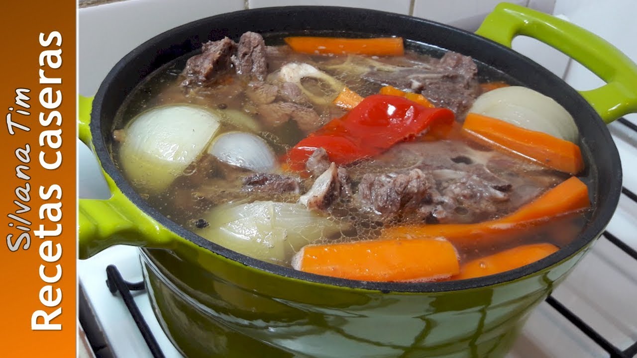CALDO de Huesos de Res. Receta casera muy fácil. Cómo hacer Caldo YouTube