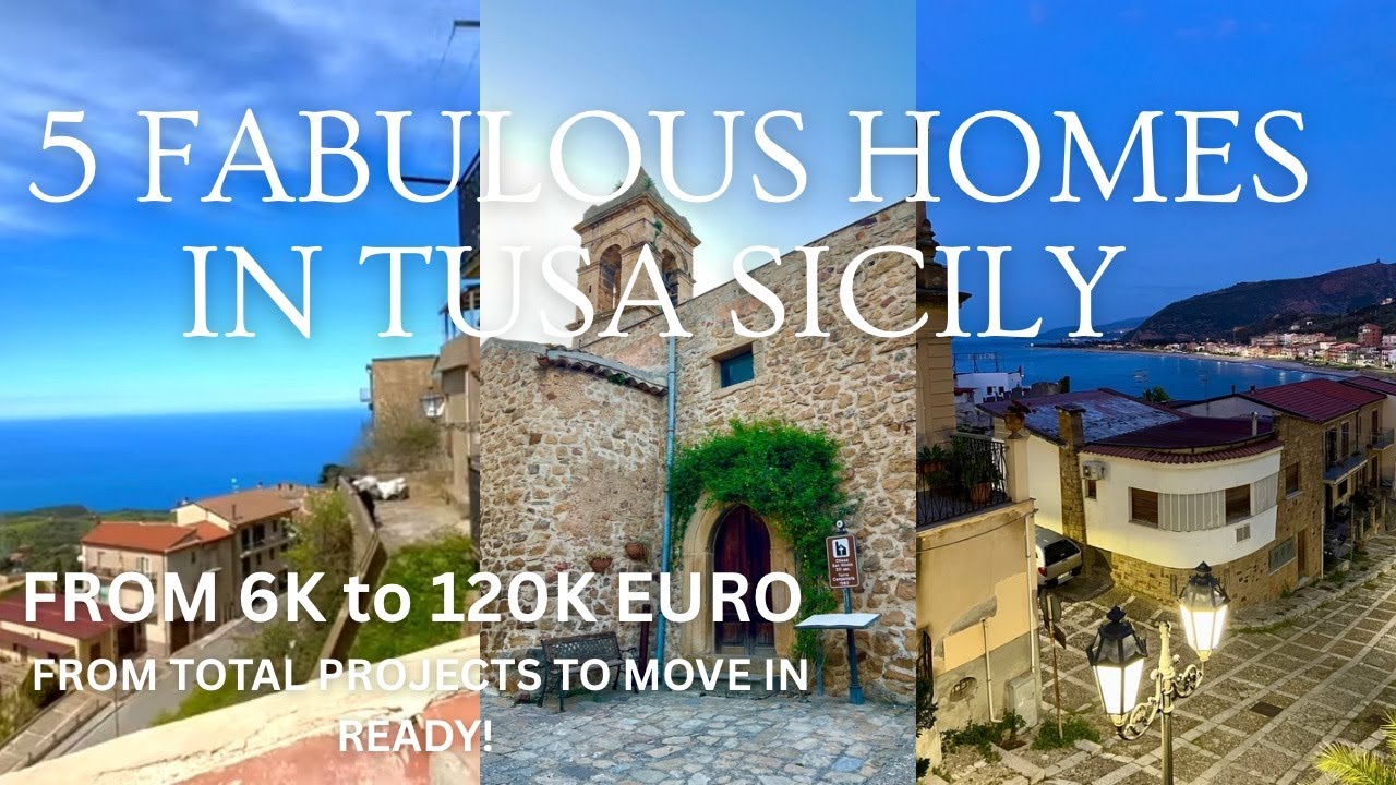 5 FABULOUS HOMES FOR SALE IN TUSA SICILY - PRICED FROM 6,000EURO - TOTAL PROJECTS TO MOVE-IN READY!