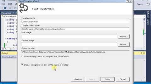 Create user defined project template in visual studio