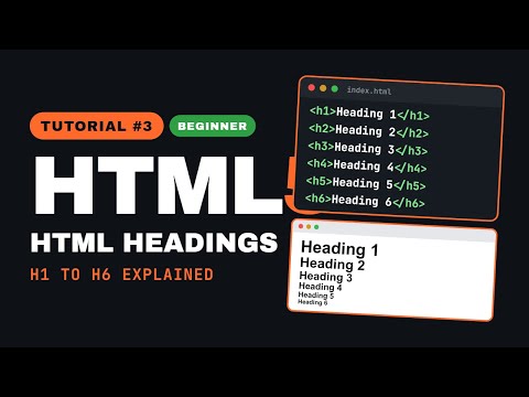 HTML5 Tutorial #3 — HTML Headings Explained (H1 to H6)