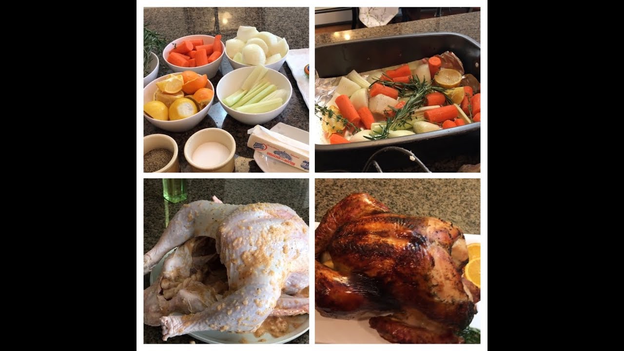 طريقة  عمل الديك الرومي بطريقة سهلة وبسيطةoven roasted turkey