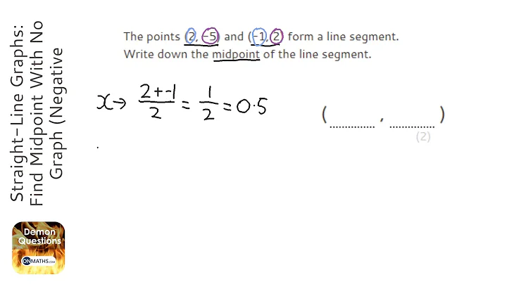 Straight-Line Graphs: Find Midpoint With No Graph (- Decimal Coordinates) (Grade 3) - GCSE Maths