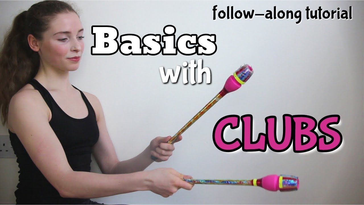 BASIC CLUBS APPARATUS HANDLING FOR RHYTHMIC GYMNASTICS: follow-along  tutorial 