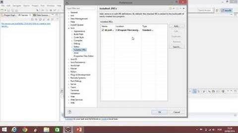 Configuração JDK Eclipse Luna