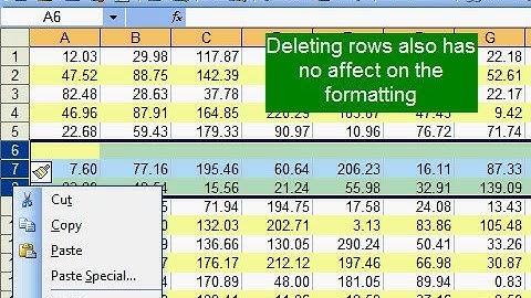 Conditional Formatting - Formatting Alternate Rows