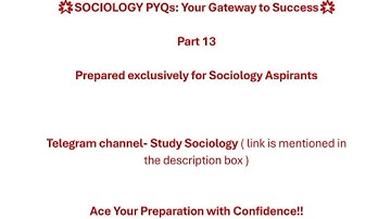 Sociological Questions Challenge | PYQs | NTA UGC NET | RPSC | OR ANY EXAM | PART 13 |@studysocio