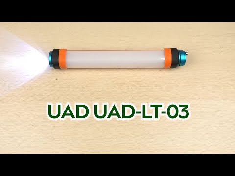 Ліхтар-лампа кемпінговий з павербанком 7800 мА·год, водонепроникний, магнітний, UAD-LT-03, 30 см, видео 2