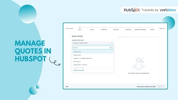 How to manage Quotes in HubSpot