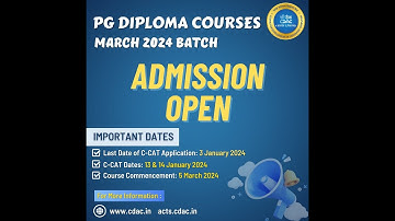 C-DAC CCAT Registration Steps | PG Diploma March 2024