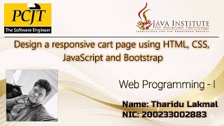 Design a responsive cart page using HTML, CSS, JavaScript and Bootstrap (Task 27)