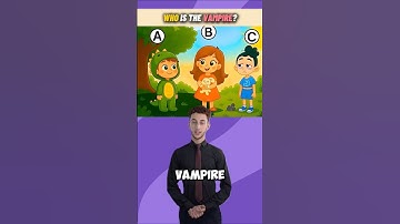 Wie van hen is een vampier? #quiz #raadsels #logische puzzels #hersenkrakers #ytshorts #trending