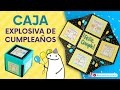 Caja sorpresa explosiva de cumpleaos con frases de flork carta explosiva de regalo de cumpleaos