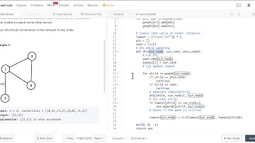 LeetCode 1192. Critical Connections in a Network