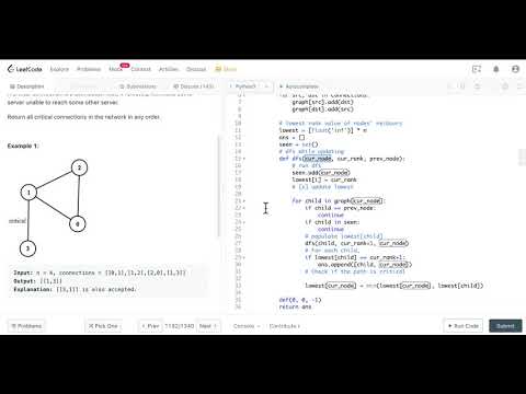 LeetCode 1192. Critical