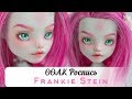 ООАК Френки Штейн перерисовка куклы Monster High Frankie Stein