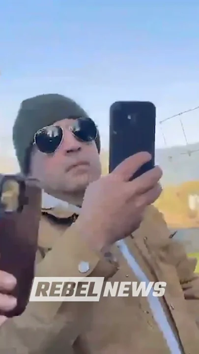 Drea Humphrey questions RCMP at the Ostrich Farm if they’re worried about their safety for PPE.