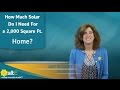 How Much Solar Do I Need For a 2000 SqFt. Home?