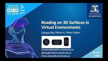 Reading on 3D Surfaces in Virtual Environments(IEEE VR 2020)