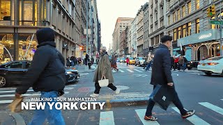 NEW YORK CITY - Manhattan Winter Season, Broadway and SoHo, Lower Manhattan, Travel, USA, 4K