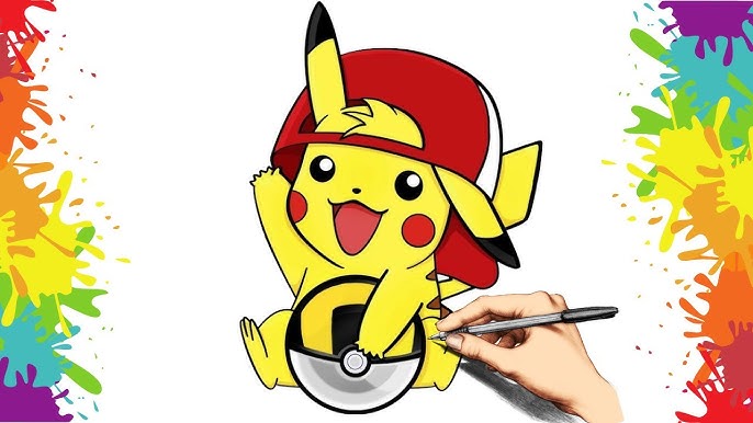 Como desenhar Pikachu realista, método infalível!!! #drawing #desenhan