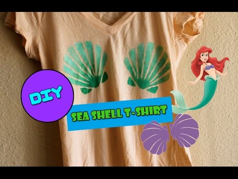 DIY: Mermaid Sea Shell Printed T-Shirt