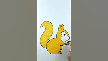 Cute squirrel drawing for kids #kidsvideo #kidssong #kidsanimationvideo #animation