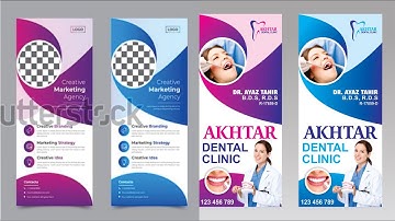 Create a Dental Clinic X Stand Banner Design in Coreldraw Tutorial - Best Ideas