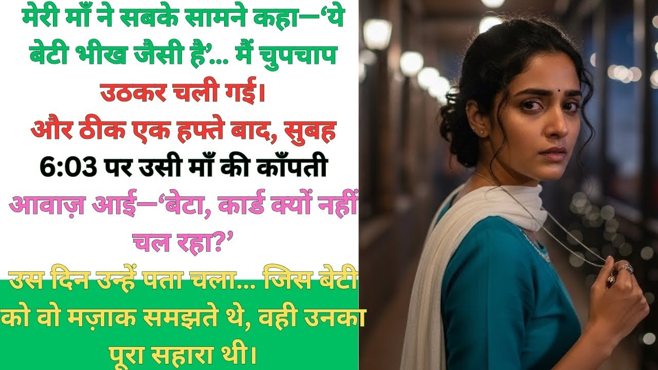 माँ ने सबके सामने मुझे ‘भीख जैसी’ कहा… फिर 6:03 AM पर वही रोती हुई कॉल करने लगी!