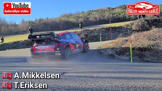 test rallye Monte-Carlo 2024 essai A.Mikkelsen / Hyundai i20 WRC / flat out / tout au câble