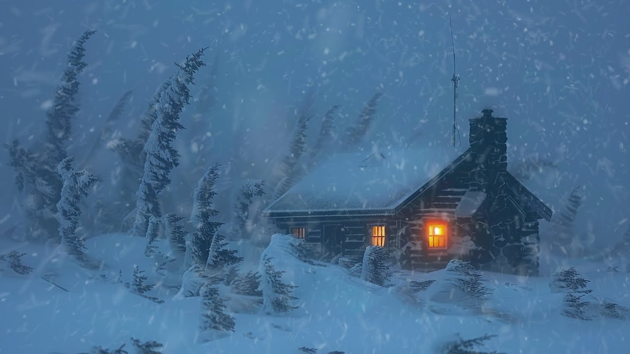 Blizzard, Winter Storm & Wind Sounds for Sleeping | Freezing Snowstorm ...