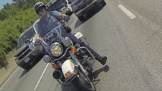 Motorcycle VS Cops POLICE CHASE Sneaky Harley Bike COP Surprises STUNTER Runs GETS AWAY Outruns 2016