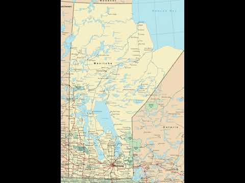 map of Manitoba Canada