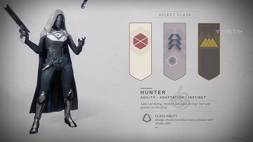 Class Selection - Titan, Hunter Or Warlock (Destiny 2 Beta - Download Complete)