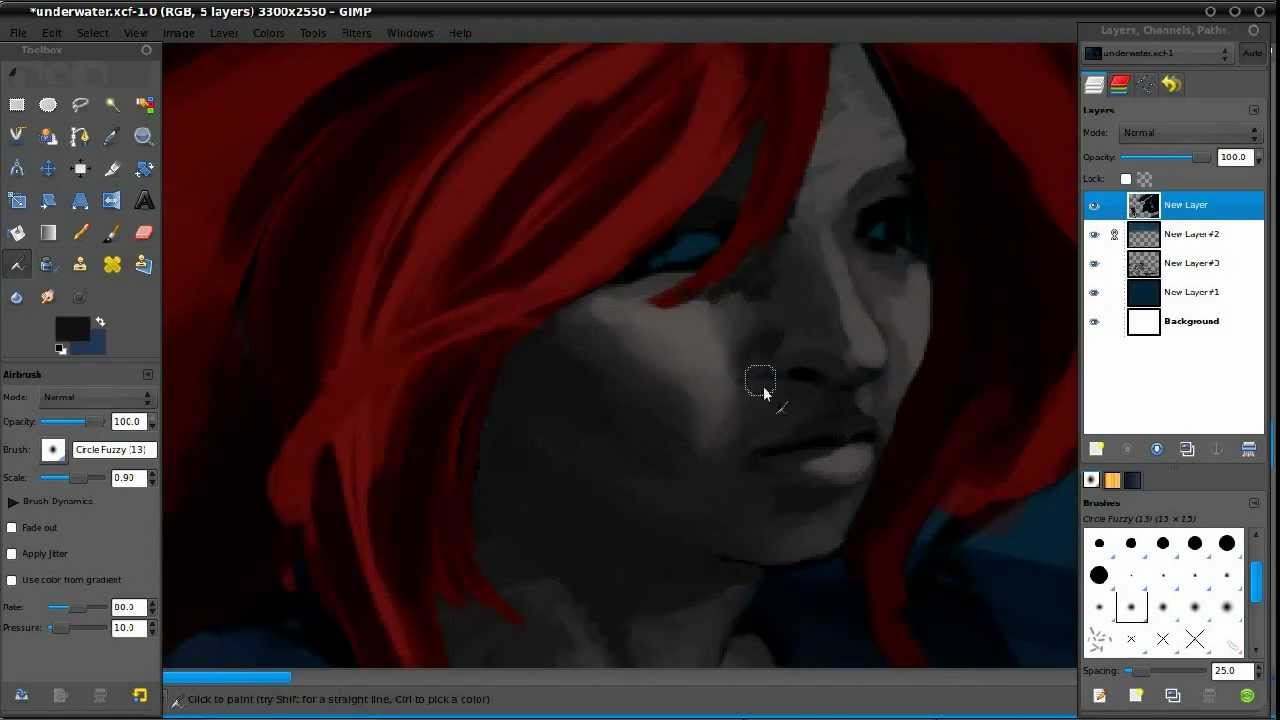 Gimp Time lapse Digital Painting YouTube