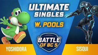 Yoshidora (Yoshi) vs Sisqui (Dark Samus) - Ultimate Singles Winners Top 32 - Battle of BC 5