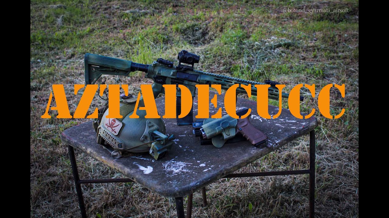 ELSŐ AIRSOFT CUCC FESTÉSEM (sisak, kamera, pisztolytok, ar15)