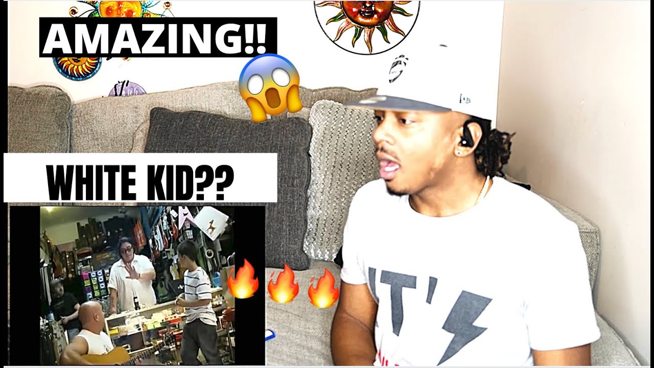CAUGHT ME OFF GUARD.| White Kid Sing The Blues In Guitar Shop Like It's Nobody's Business! REACTION