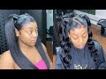 Beginner Friendly! |Two ponytails with frontal, curly and straight|